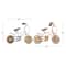 Gold and Silver Metal Vintage Bicycle Sculpture Set